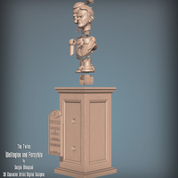 Haunted Mansion The Twins 3D Printable Busts - Thumbnail 10