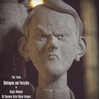 Haunted Mansion The Twins 3D Printable Busts - Thumbnail 11