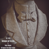 Haunted Mansion The Twins 3D Printable Busts - Thumbnail 12