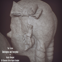 Haunted Mansion The Twins 3D Printable Busts - Thumbnail 15