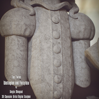 Haunted Mansion The Twins 3D Printable Busts - Thumbnail 16