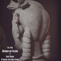 Haunted Mansion The Twins 3D Printable Busts - Thumbnail 17