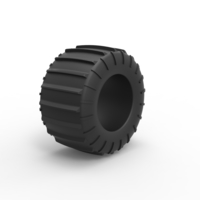 Diecast Dune buggy rear tire 23 Scale 1:25 - Thumbnail 2