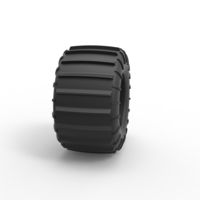 Diecast Dune buggy rear tire 23 Scale 1:25 - Thumbnail 3