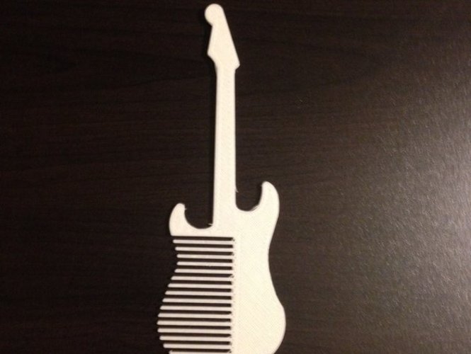 Combcaster : A Comb based upon the famous Guitar. 3D Print 49349