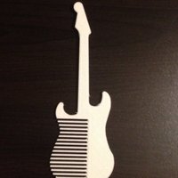 Small Combcaster : A Comb based upon the famous Guitar. 3D Printing 49349