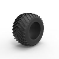 Diecast Dune buggy rear tire 24 Scale 1:25 - Thumbnail 2