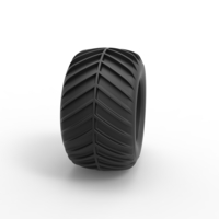 Diecast Dune buggy rear tire 24 Scale 1:25 - Thumbnail 3