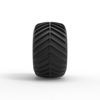 Diecast Dune buggy rear tire 24 Scale 1:25 - Thumbnail 4