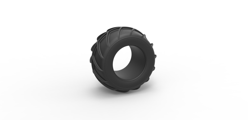 Diecast Dune buggy rear tire 25 Scale 1:25