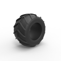 Diecast Dune buggy rear tire 25 Scale 1:25 - Thumbnail 2