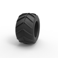 Diecast Dune buggy rear tire 25 Scale 1:25 - Thumbnail 3