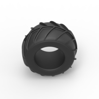 Diecast Dune buggy rear tire 26 Scale 1:25 - Thumbnail 6