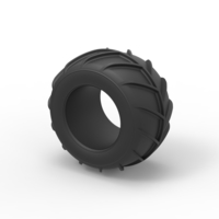 Diecast Dune buggy rear tire 26 Scale 1:25 - Thumbnail 7