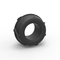 Diecast Dune buggy rear tire 27 Scale 1:25 - Thumbnail 1