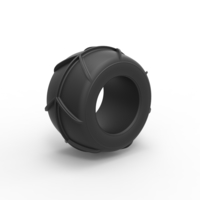 Diecast Dune buggy rear tire 27 Scale 1:25 - Thumbnail 2