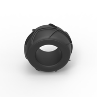 Diecast Dune buggy rear tire 27 Scale 1:25 - Thumbnail 6