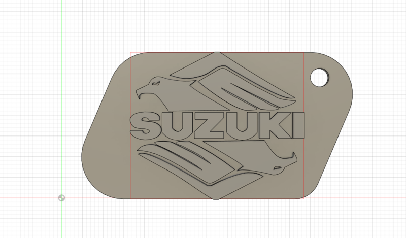 old suzuki logo keychain