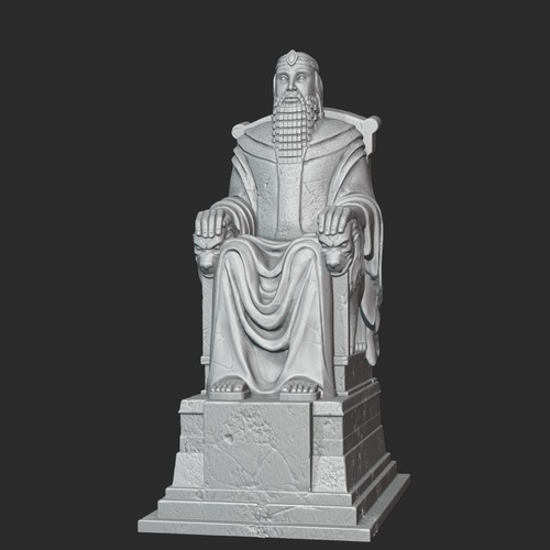 King on the Crossroads Statue  3D Print 493655