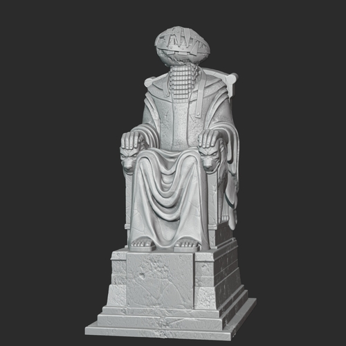 King on the Crossroads Statue  3D Print 493658