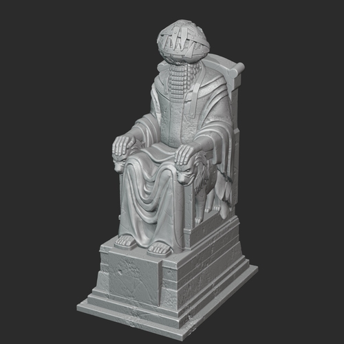 King on the Crossroads Statue  3D Print 493659