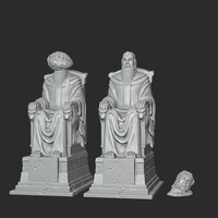 Small King on the Crossroads Statue  3D Printing 493662