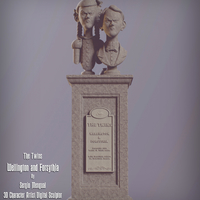 Haunted Mansion The Twins 3D Printable Busts - Thumbnail 24