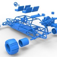 Diecast old school Sand Rail buggy Version 3 Scale 1:25 - Thumbnail 19