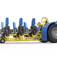 Pulling tractor with 6 engines V8 Scale 1:25 - Thumbnail 3