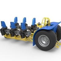 Pulling tractor with 6 engines V8 Scale 1:25 - Thumbnail 11