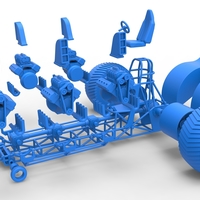 Pulling tractor with 6 engines V8 Scale 1:25 - Thumbnail 15