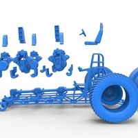 Pulling tractor with 6 engines V8 Scale 1:25 - Thumbnail 19