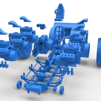 Pulling tractor with 7 engines V8 Scale 1:25 - Thumbnail 18