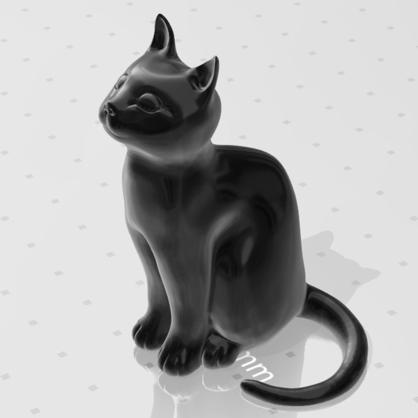 Medium Cat Sculpture (No supports needed) 3D Printing 493948