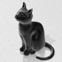 Small Cat Sculpture (No supports needed) 3D Printing 493948