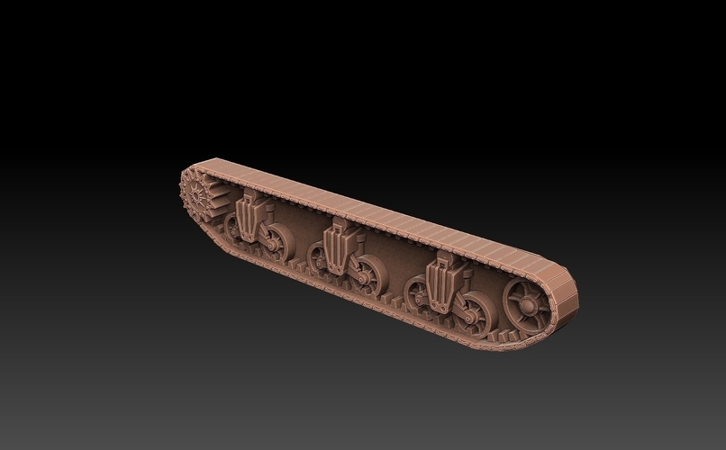 American WW2 Tank Tracks And Components 3D Print 493971