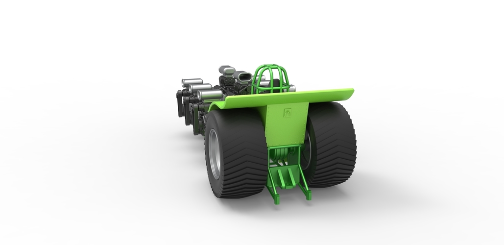 Pulling tractor with 8 engines V8 Scale 1:25 3D Print 493988