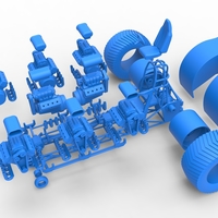 Pulling tractor with 8 engines V8 Scale 1:25 - Thumbnail 16