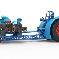 Pulling tractor with 5 engines V8 Version 3 Scale 1:25 - Thumbnail 3