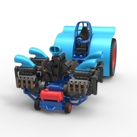 Pulling tractor with 5 engines V8 Version 3 Scale 1:25 - Thumbnail 4