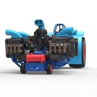 Pulling tractor with 5 engines V8 Version 3 Scale 1:25 - Thumbnail 5