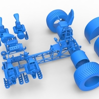 Pulling tractor with 5 engines V8 Version 3 Scale 1:25 - Thumbnail 16