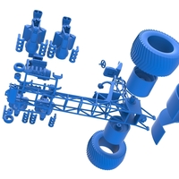 Pulling tractor with 5 engines V8 Version 3 Scale 1:25 - Thumbnail 17