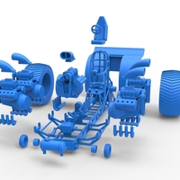 Pulling tractor with 5 engines V8 Version 3 Scale 1:25 - Thumbnail 18