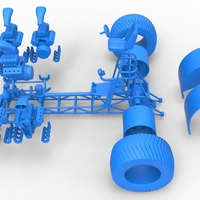 Pulling tractor with 5 engines V8 Version 3 Scale 1:25 - Thumbnail 20