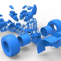 Pulling tractor with 5 engines V8 Version 3 Scale 1:25 - Thumbnail 21