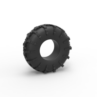 Small Offroad tire 56 Scale 1:25 3D Printing 494062