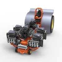 Pulling tractor with 6 engines V8 Version 2 Scale 1:25 - Thumbnail 4