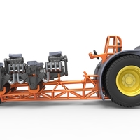 Pulling tractor with 6 engines V8 Version 2 Scale 1:25 - Thumbnail 8