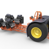 Pulling tractor with 6 engines V8 Version 2 Scale 1:25 - Thumbnail 11